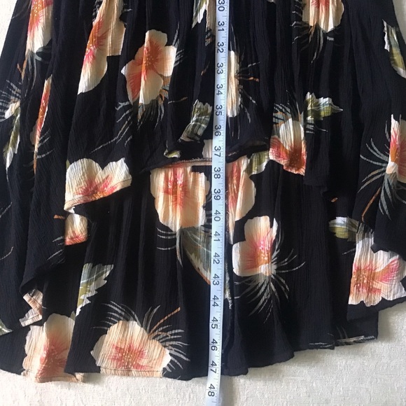 Volcom High Low Button Front Dress Small Cover-Up Floral Print Midi Length - Picture 13 of 14